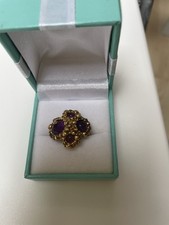 Ring ametista gold plated silver