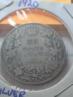 1920 Canada 50 cents-Large 0 Rare-F12+-DD58