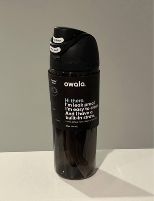 #ad Black Tritan Plastic Owala Bottle $15.00