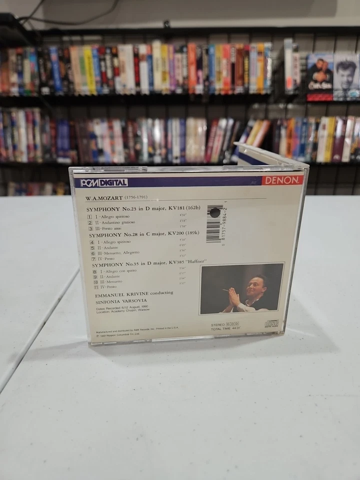 W.A. MOZART SYMPHONIES NOS. 23, 28 & 35 “HAFFNER” CD - Image 2 of 3