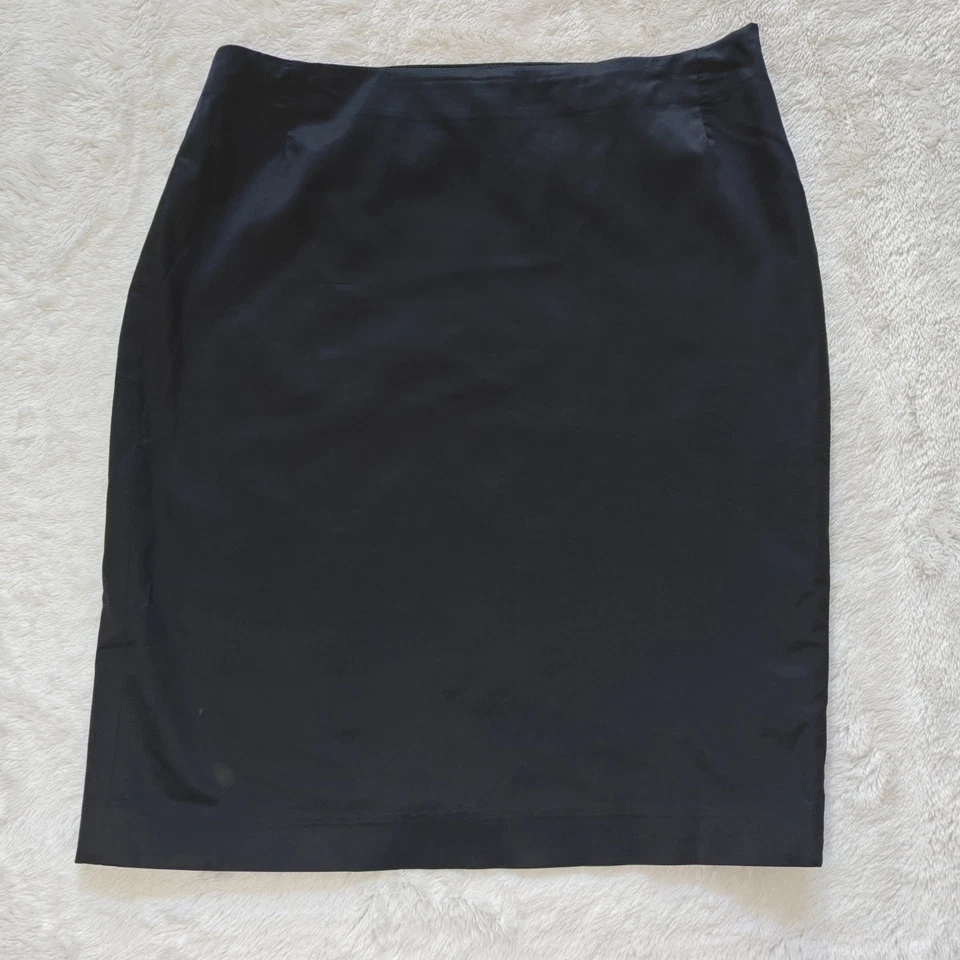 Falda Lápiz Chaiken Talla 6 Mediana Cremallera Sin Cordones Negra Dobladillo Cremallera Midi Bodycon Ajustada Foto 2 de 4