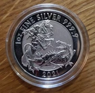 1oz 2021 St George and Dragon .999 Fine Silver Coin
