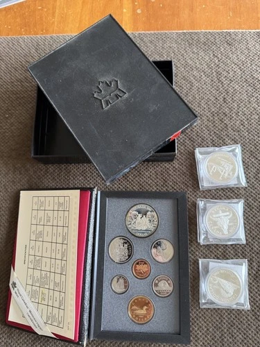1989 CANADIAN PROOF SET & 3 CANADIAN SILVER DOLLARS   (#26-50)