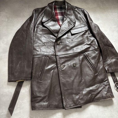 50s vintage Corbusier jacket leather GVF brown size L | eBay