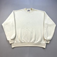 Vintage Yellow Sweatshirt Adult Small Crewneck Lee Sport Blank Cotton Blend 90s