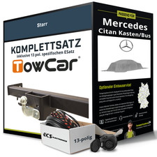 F&uuml;r MERCEDES Citan Kasten/Bus W420 Anh&auml;ngerkupplung starr +eSatz 13pol 21- PKW
