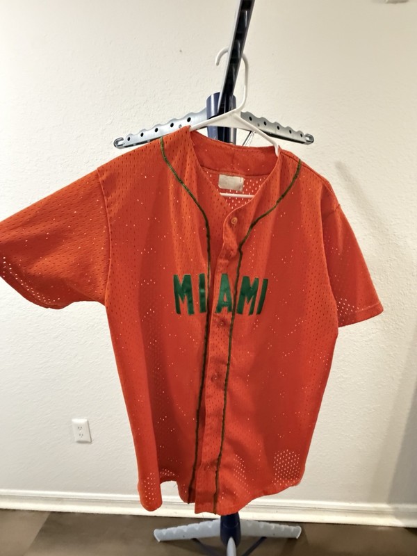 Miami Hurricanes Vintage Baseball Jersey Majestic