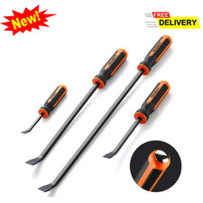 Heavy Duty Pry Bar Set 8 12 18 24 Inch 4 Piece Mechanic Tools Strike Cap Heavy Duty Pry Bar Set 8 12 18 24 Inch 4 Piece Mechanic Tools Strike Cap