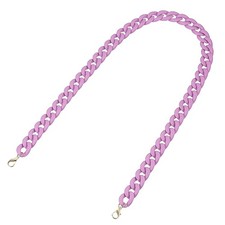 Acrylic Purse Strap,35.4" Matte Bag Chain Replacement Pink Purple