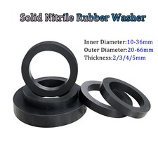 Solid Nitrile Rubber Washer Round Ring Sealing Gaskets ID 10mm-36mm Thick 2-5mm
