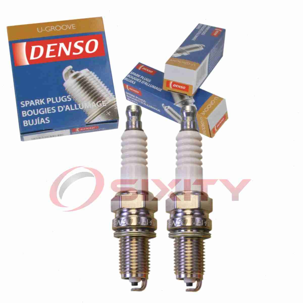 2 pc DENSO 3312 Standard U-Groove Spark Plugs for XU24EPR-U 92238 4339 dg
