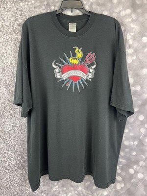 Vintage Y2K Reverend Horton Heat Devil Heart Rockabilly Band T-shirt Size 3XL
