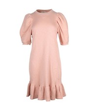 Ulla Johnson Knitted Puff Sleeve Dress In Cotton Women Pink S