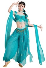 ELLYDOOR Jasmine Costumes for Women Adult Belly Dance Aladdin Princess Dress UP