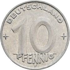 DDR, 10 Pfennig, 1953 E