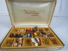 Vintage Earrings Jewelry Box With Pierced Earrings Costume Jewelry