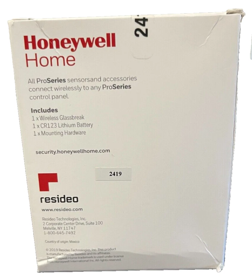 Brand New Honeywell PROSIXGB Pro Series Wireless Glassbreak Sensor, 25' Range - Image 2 of 4