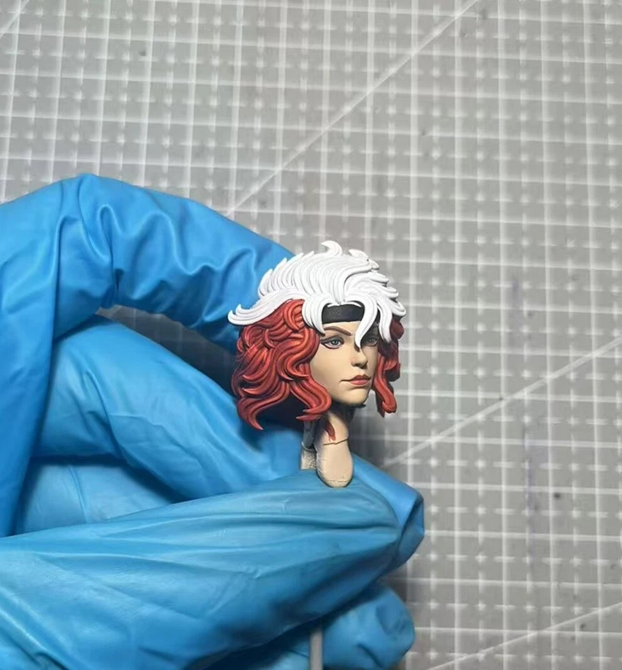 1/12绘画漫画安娜·玛丽·流氓头雕刻适合6英寸ML可动人偶 — 第 2/4 张图片