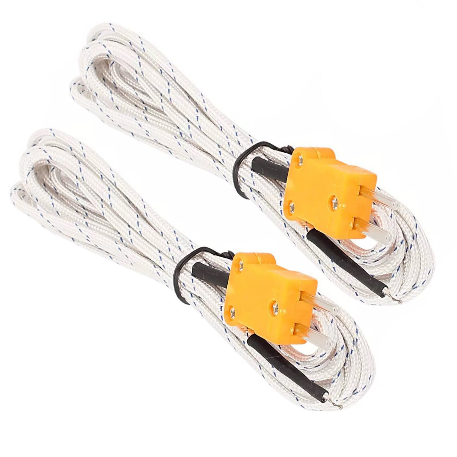 2 Pcs 3 Meter K Type Thermocouple Probe Temperature Sensor for Multimeter