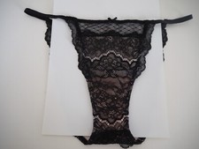 Victoria  s Secret Dream Angels Lace  Mesh String Black  Pink Panties Sz M NWT