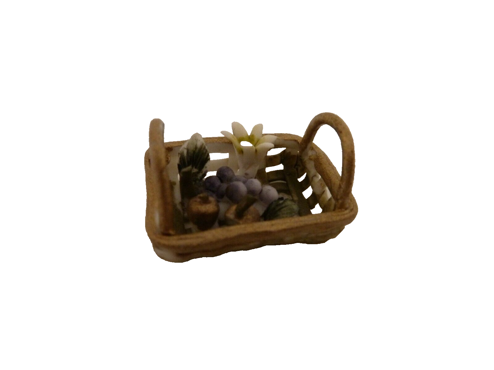 Dolls House Ornament Fruit Basket Porcelain Kitchen Miniature 1:12th Scale