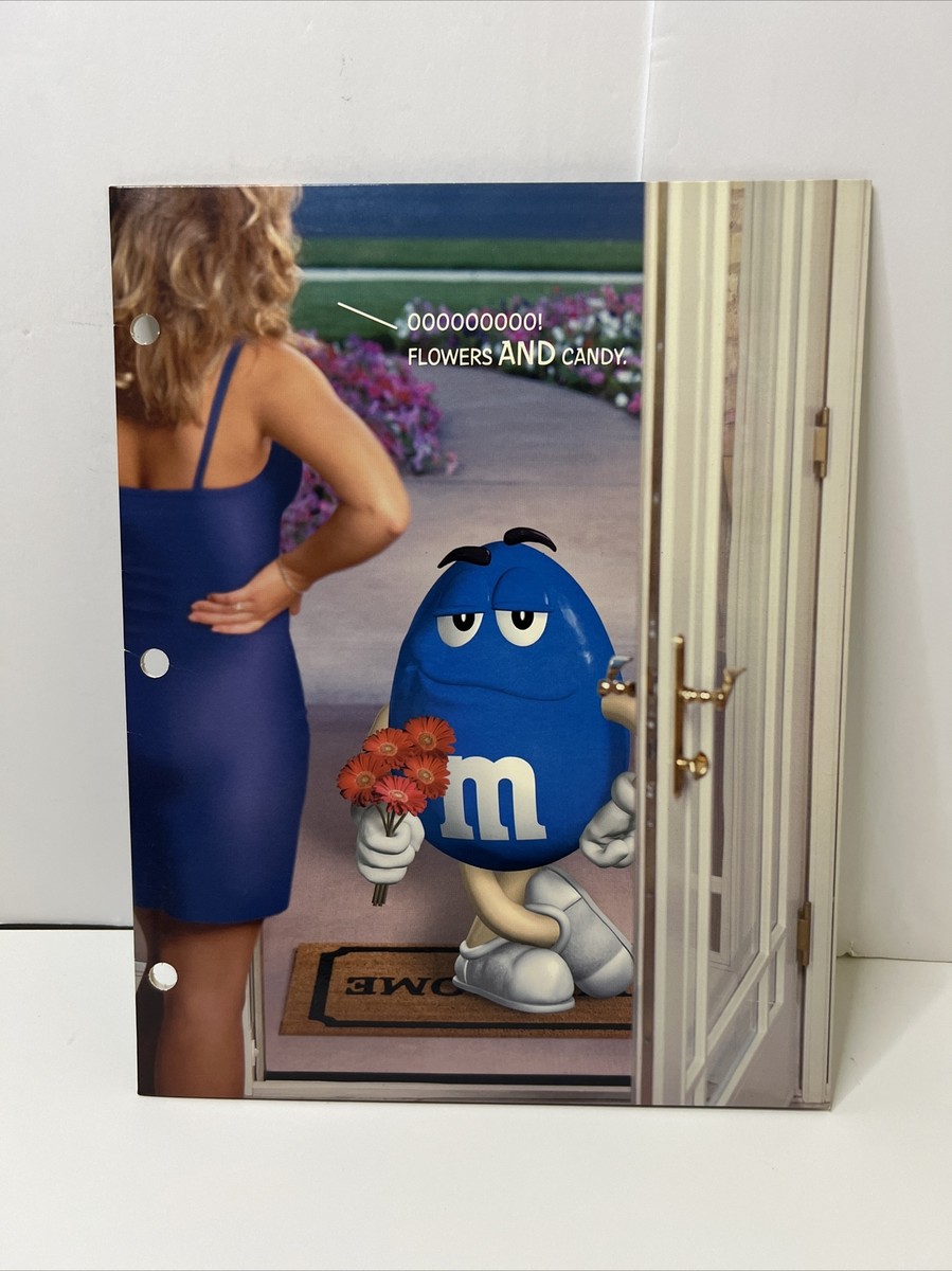 New Vintage 2001 M&M's School Supplies Pocket Folder by Mead M & M