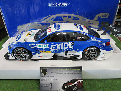 BMW M3 DTM RMG 2012 HAND 1/18 MINICHAMPS 100122202 voiture