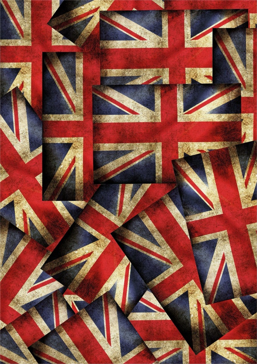 2 Adesivi Union Jack Inghilterra Resinati Effetto 3D
