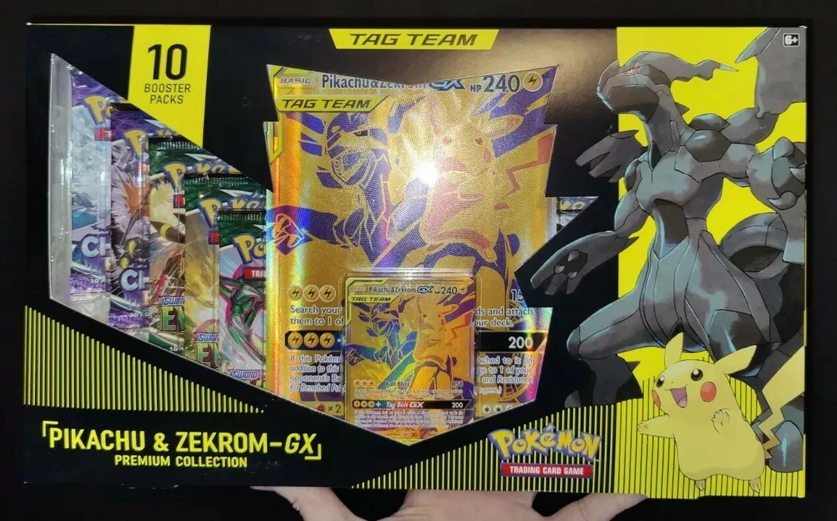 What's Inside? GOLD PIKACHU and ZEKROM GX Tag Team PREMIUM Collection Box  Opening! 