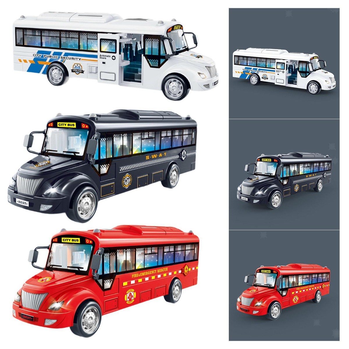 Kids City Bus Toy Ages 2-8 Years Old Electric Bus with Sounds and
