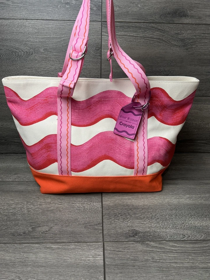 Isaac Mizrahi Live! Bolso de Mano CRAYOLA Wed Handle Rosa Multi BOLSO A398747 Foto 4 de 4