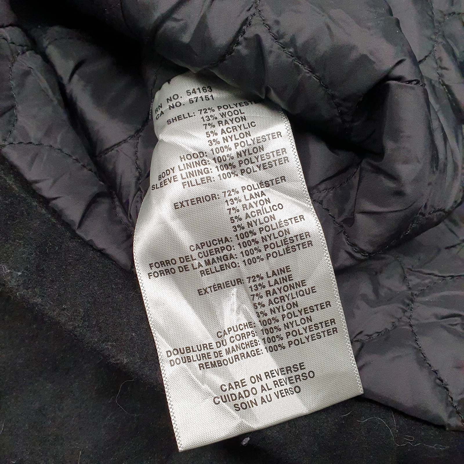 LEVIS Wool Jacket Coat Blend Hooded Military Style Winter Mens M image 4
