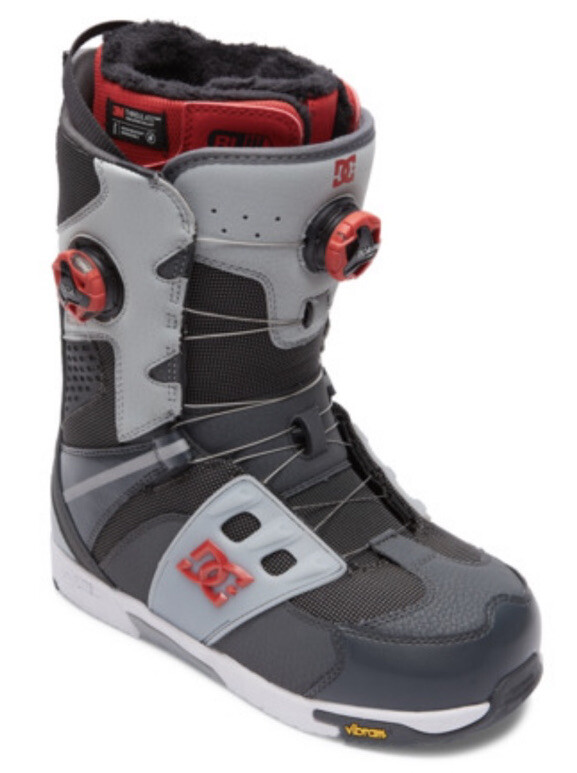 New DC Phantom Boa Snowboard Boots Double Boa Red Grey Mens 9