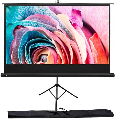 Kodak 100'' Portable Projector Screen with Stand & Lightweight Carry Bag