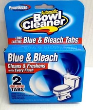 2 Tabs Automatic Toilet Bowl Cleaner Blue  Bleach Deodorize Freshens Lasting