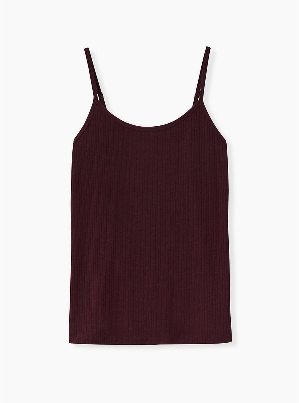 Torrid Rib Scoop Neck Cami Burgundy Purple 0 L 12 #22619