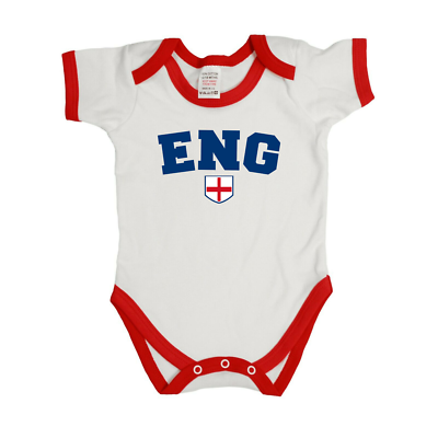 England ENG Football Baby Grow 2024,Boys Girls Euro Kit Nations Bodysuit  Rugby