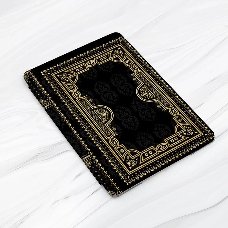 Retro Vintage Book Gold Black Case For iPad 10.2 Air 3 4 5 Pro 9.7 11 12.9 Mini - Image 3 of 4