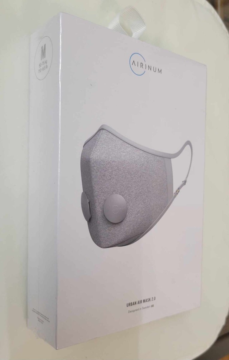 Airinum Urban Air Mask 2.0 Quartz Grey Size M New & Sealed | eBay