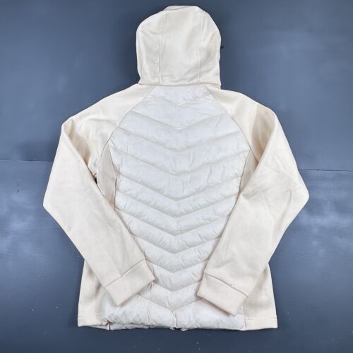 Zyia Active Puffer Jacket Womens Large Creme Oatmeal Hybird Fleece Primaloft NWT - Picture 7 of 8
