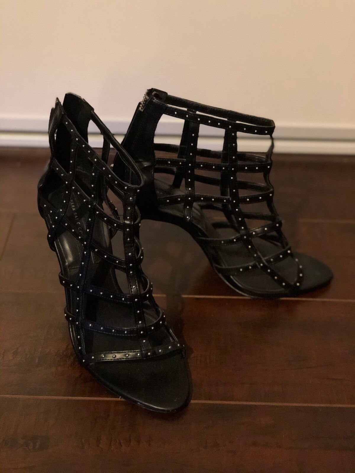 Zara Basic Collection Studded Cage High Heels Siz… - image 1