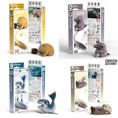 Eugy 3D Model Craft Kit   Australian & Ocean Animal Set (Total 9 Models)