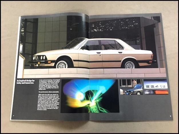 1986 BMW 524td Turbo Diesel 26-page Original Car Sales Brochure Catalog Foto 3 de 4