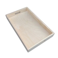 Wooden Serving Large Tray, Set from 1 to 10, 50 cm Long, Unpainted-For Decoupage