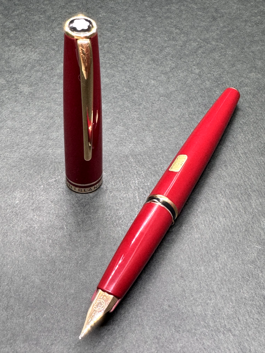 Excellent++] MONTBLANC GENERATION Red GT Vintage Fountain Pen 14K
