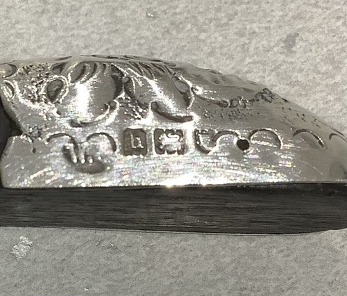 Antique Sterling Silver Handled Ebony Glove Stretchers. W Geiger. London 1903 - Picture 5 of 8