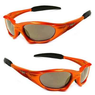XLoop Herren Damen SPORTS Sonnenbrille Mit / Gratis Etui Orange Rahmen Getönt