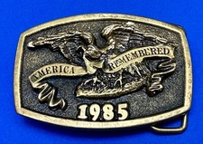 America Remembered - Park CITY 1985 belt buckle by Michael Ricker LIMITED NO 3