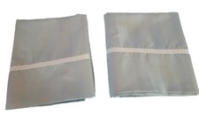 Set of 2 - two tone Lt Blue Egyptian Cotton Pillowcases 20 X 30 Stan/queen
