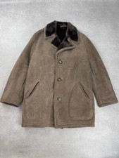 Sawyer Of Napa Suede Sheepskin Western Rancher Jacket Size M